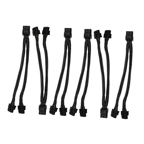 NUOBESTY 6 Stück Pin zu Dual Pin GPU Splitter Kabel Grafikkarten Stromkabel für Pc Erweiterbar Kompatibel mit Verschiedenen Netzteilen Langlebig und Praktisch von NUOBESTY