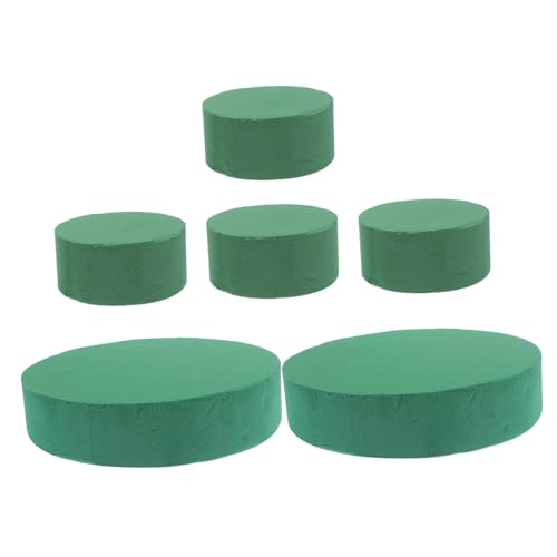 NUOBESTY 6 Stück Runde Grüne und Trockene Floral Schaumstoffblöcke für Frische und Künstliche Blumenarrangements Hochzeits und Partydekorationen DIY Projekte von NUOBESTY