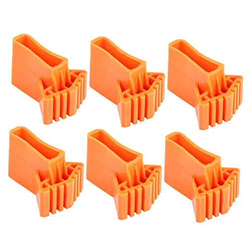 NUOBESTY 6 Stück Rutschfeste Matte Klappleiter Austausch der Leiterfüße Leiter Stoßstange Leitern für Klapptritt Leiterfuß Stabilisator nicht rutscher Leiter Plastik Orange von NUOBESTY