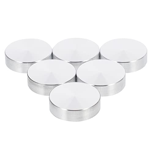 NUOBESTY 6 Stück Teiliges Aluminium Rundscheiben Adapter für Glastische Robuste Rostfreie Aluminiumlegierung für Tee und Esstische Installieren für Zuhause und Büro von NUOBESTY