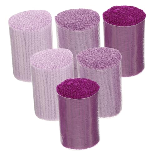 NUOBESTY 6 Stück Teiliges Latch Hook Garn Acryl für DIY Teppich und Kissenprojekte Vorgeschnitten für Einfaches Knüpfen für Heimwerker und Kreative Handarbeiten von NUOBESTY