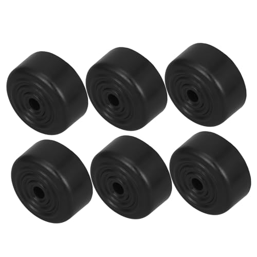 NUOBESTY 6 Stück Teiliges Runde Schwarze Möbelfüße aus Holz Stabile rutschfeste Ersatzsofa Beine Einfache Schraubmontage Vielseitig für Sofas Tische Schränke Langlebige Möbelstützen von NUOBESTY