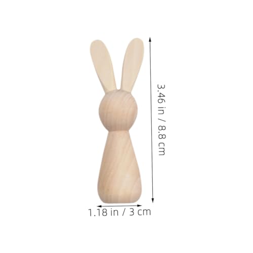 NUOBESTY 6 Stück Teiliges Unbemalte Holzhasen zum Bemalen Handgefertigte DIY Osterdekoration Vielseitige Tischdekoration Robuste Holzausschnitte Niedliche Kaninchenfiguren für Frühling und NUOBESTY 6 Stück Teiliges Unbemalte Holzhasen zum Bemalen Handgefertigte DIY Osterdekoration Vielseitige Tischdekoration Robuste Holzausschnitte Niedliche Kaninchenfiguren für Frühling und von NUOBESTY