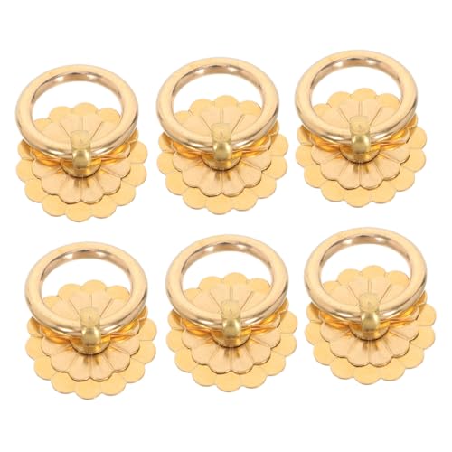 NUOBESTY 6 Stück Vintage Messing Möbelknöpfe Rund Poliert Antik Stil Schubladengriffe für Kommode Küchenschrank Kleiderschrank Möbelbeschläge von NUOBESTY