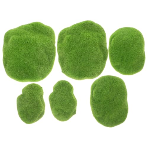 NUOBESTY 6 Stück künstliche Moossteine: Mit künstlichem grünem Moos bedeckte Steine, dekorativ für Pflanzen, Aquarien, Pflanzgefäße, Füller, Dekoration, Gärten, Blumenarrangements, NUOBESTY 6 Stück künstliche Moossteine: Mit künstlichem grünem Moos bedeckte Steine, dekorativ für Pflanzen, Aquarien, Pflanzgefäße, Füller, Dekoration, Gärten, Blumenarrangements, von NUOBESTY