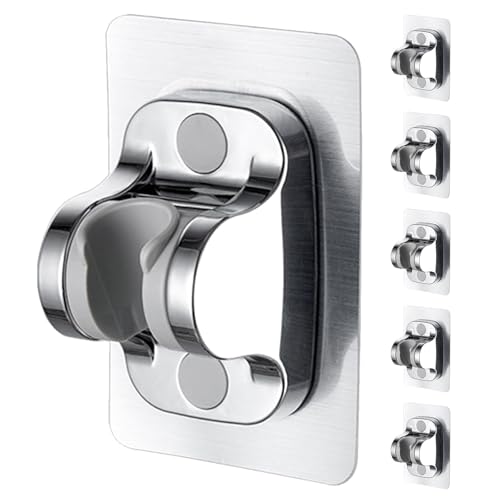 NUOBESTY 6-teiliger Duschhalter zur Wandmontage: Verstellbare Halterung, universelle Handbrausebasis ohne Bohren, selbstklebende Halterung, nagelfreier Duschstabhalter fürs Badezimmer NUOBESTY 6-teiliger Duschhalter zur Wandmontage: Verstellbare Halterung, universelle Handbrausebasis ohne Bohren, selbstklebende Halterung, nagelfreier Duschstabhalter fürs Badezimmer von NUOBESTY