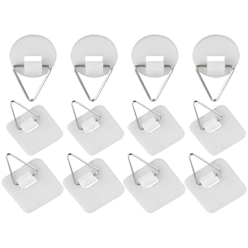 NUOBESTY 60Stücke Selbstklebende Bilderrahmen Haken Wandplatten Halter für Teller und Fotorahmen Unsichtbare Klebeplatten Halter für Dekorative Wandgestaltung NUOBESTY 60Stücke Selbstklebende Bilderrahmen Haken Wandplatten Halter für Teller und Fotorahmen Unsichtbare Klebeplatten Halter für Dekorative Wandgestaltung von NUOBESTY