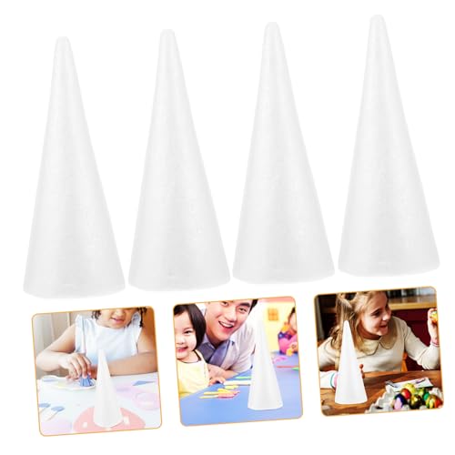 NUOBESTY 6stücke Handgemachte Weiße Schaumkegel Für Junge Mädchen DIY Bastelzubehör Für Weihnachten Kreative Projekte Und Bastelarbeiten Für Junge Bastler von NUOBESTY