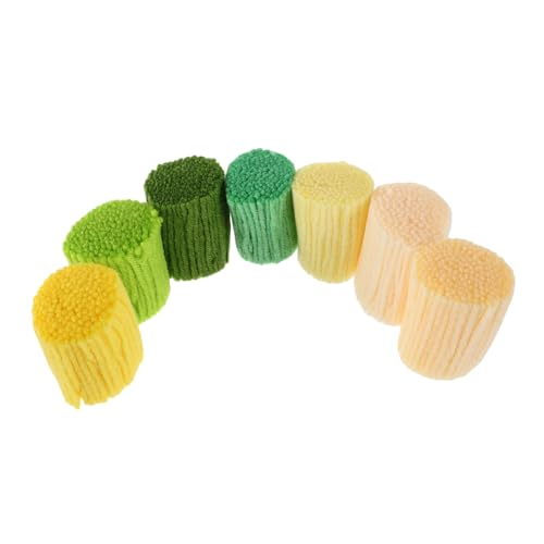 NUOBESTY 7 Stück Farbenfrohes Vorgeschnittenes Acrylgarn für DIY Teppich und Wandteppichherstellung für Strick und Häkelprojekte von NUOBESTY