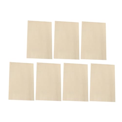 NUOBESTY 7 Stück Unbearbeitete Sperrholzplatten Lindenholz für Diy Bastelarbeiten Malen und Modellbau für Pyrographie und Kreative Projekte von NUOBESTY
