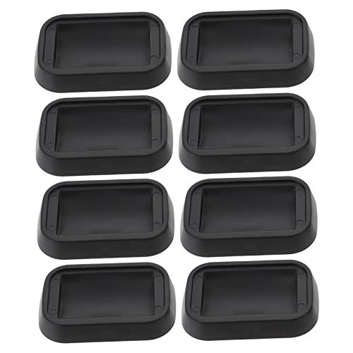 NUOBESTY 8 Stück Möbelrennenpolster Couchstopper Bett Griff Rad Bein Möbelrollenbecher Pads Nonskid Möbelauflagen Schleudern Teppich Möbelfußschalen Mit Rollenbremse Schwarz Gummi von NUOBESTY