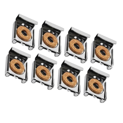 NUOBESTY 8 Stück Teiliges Glasbefestigungsclip Anti kollisions kork Federbelastete Spiegelhalterung für Rahmenlose Spiegel Langlebige Wandmontageclips Geeignet für Fliesen Zement und von NUOBESTY