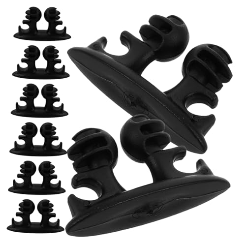 NUOBESTY 8 Stück Teiliges Kabelhalter aus Langlebigem PVC Multifunktionale Selbstklebende Kabelclips zur Kabelorganisation Am Schreibtisch Auto Büro und Nachttisch Einfache Montage und von NUOBESTY
