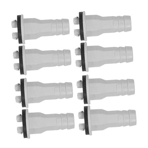 NUOBESTY 8 Stück Teiliges Klimaanlagen Abflussanschluss Gerader Luftkonditionierer Schlauchadapter mit Wetterfestem Design Einfache Montage für Mini Split und Fenstergeräte Vielseitig von NUOBESTY