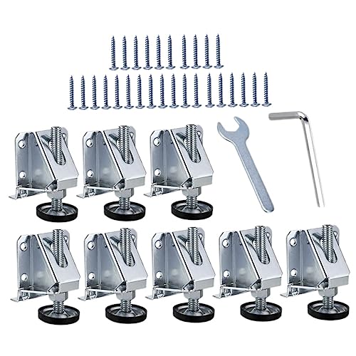 NUOBESTY 8Stücke Verstellbare Nivellierfüße Für Möbel Und Rostfrei Und Werkzeug Für Einfache Installation Und Anpassung Höhe von NUOBESTY