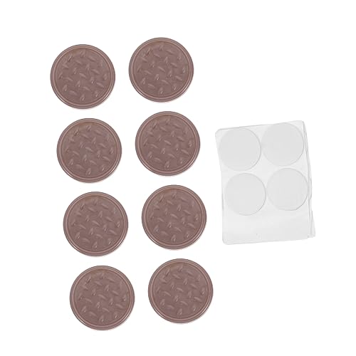 NUOBESTY 8stücke Stuhlbodenschutz Aus Silikon rutschfeste Möbelfußmatten Möbelschutz Für Stuhlbeine Abriebfeste Bodenmatte Braun Möbelfußpolster Für Barhocker Küchenstühle von NUOBESTY