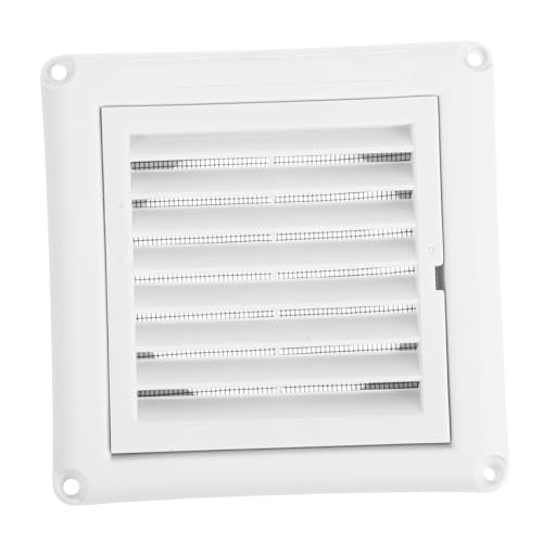 NUOBESTY Quadratische Lüftungsabdeckung Kunststoff für Außenwände Wetterbeständig mit Luftschlitzen und Vogelschutz Einfache Installation für Badezimmer Trockner und Hvac von NUOBESTY