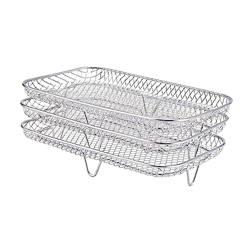 NUOBESTY Air Fryer Rack Dreilagiges Grillgestell für Heißluftfritteusen Multifunktionale Zubehörteile für Grillen und Trocknen für Partys und Familienfeiern NUOBESTY Air Fryer Rack Dreilagiges Grillgestell für Heißluftfritteusen Multifunktionale Zubehörteile für Grillen und Trocknen für Partys und Familienfeiern von NUOBESTY
