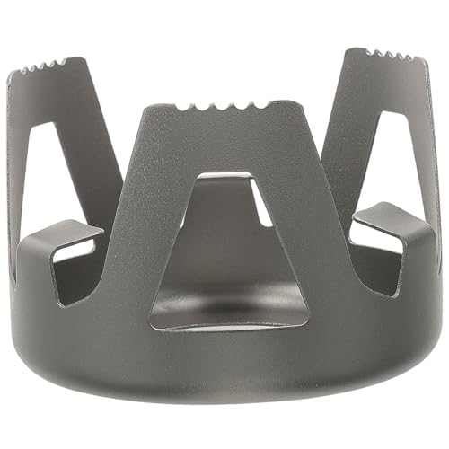 NUOBESTY Aluminiumlegierung Brennerständer Robust Hitzebeständig Camping Kochgeschirr Zubehör Outdoor Kochstelle Kompatibel mit Spirituskocher Windschutzgeeignet von NUOBESTY