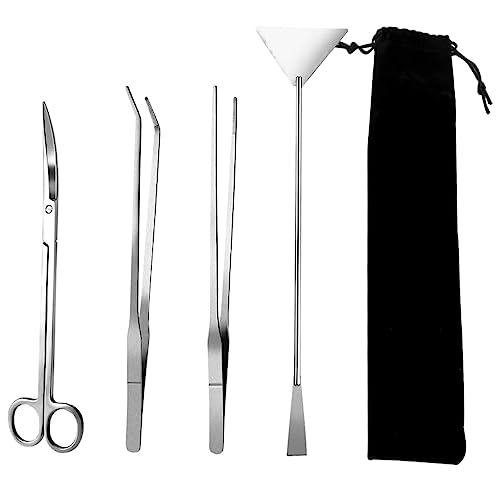 NUOBESTY Aquarium Werkzeugset Teiliges Aquascaping Set mit Schaufel Scheren und Pinzetten für Pflege von Wasserpflanzen und Aquarienreinigung von NUOBESTY