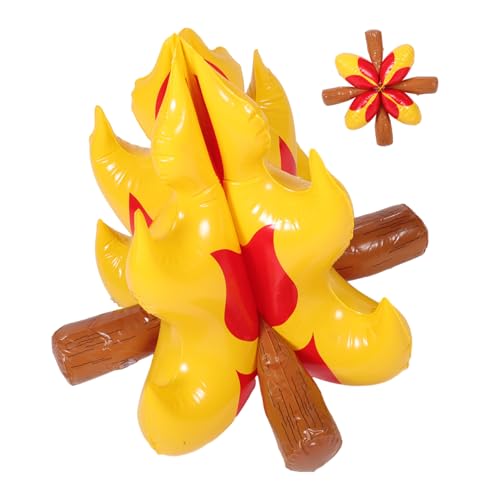 NUOBESTY Aufblasbares Verschleißfestes PVC Lagerfeuer Langlebig für Kindergeburtstage Camping und Partydekoration Wiederverwendbar Lebendige Flammenoptik Einfach Aufzubauen von NUOBESTY
