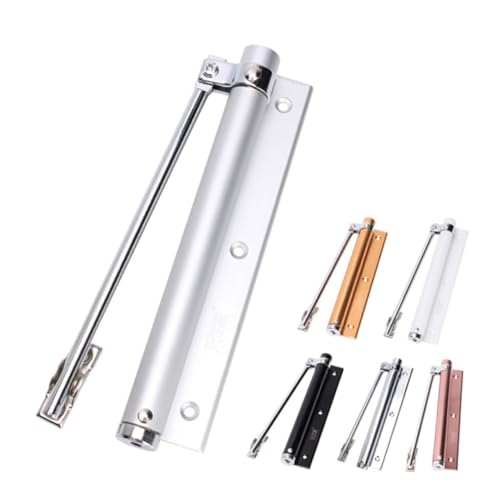 NUOBESTY Automatischer Türschließer aus Aluminium mit Verstellbarem Federkraftpuffer Unsichtbarer Türfeder für Zimmertüren bis Einfache Montage Silberfarbener Türschließer für Zuhause NUOBESTY Automatischer Türschließer aus Aluminium mit Verstellbarem Federkraftpuffer Unsichtbarer Türfeder für Zimmertüren bis Einfache Montage Silberfarbener Türschließer für Zuhause von NUOBESTY