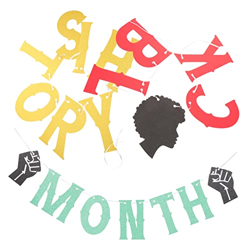 NUOBESTY Banner Dekoration für Afrikanische Amerikanische Feierlichkeiten Glitzernde Home Dekoration für Partys und Feiertage von NUOBESTY