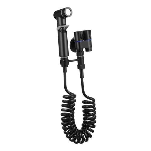 NUOBESTY Bidet Wasserhahn Adapter Verteiler Ventil Handbrause Schwarz für Toilette Badezimmer mit Auslaufsicherem Design Effiziente Wasserverteilung Dualer Auslass Platzsparend von NUOBESTY
