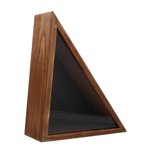NUOBESTY Flaggenhalter-box Vitrine Dreieckig Aus Holz Für Wohnzimmer NUOBESTY Flaggenhalter-box Vitrine Dreieckig Aus Holz Für Wohnzimmer von NUOBESTY