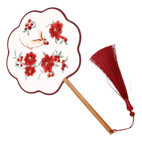 NUOBESTY Chinesisches Dekor Stickerei-rundfächer Chinesischer Quastenfächer Rundfächer Aus Traditioneller Handfächer Mit Netz NUOBESTY Chinesisches Dekor Stickerei-rundfächer Chinesischer Quastenfächer Rundfächer Aus Traditioneller Handfächer Mit Netz von NUOBESTY