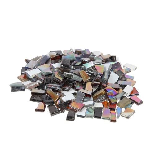 NUOBESTY DIY Glasmosaiksteine Dunkle Farben Unregelmäßige Glasstücke für Kreative Mosaik Bastelarbeiten Handwerk Wohnkultur Geschenkidee von NUOBESTY