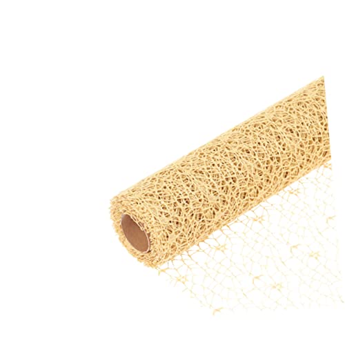 NUOBESTY DIY Jacquard Netzroll Lichtkaffee Handgemachte Netz-Gauze Für Kinderprojekte Vorhänge Dekorationen Und Sicher Und Geruchsneutral Vielseitig Einsetzbar von NUOBESTY