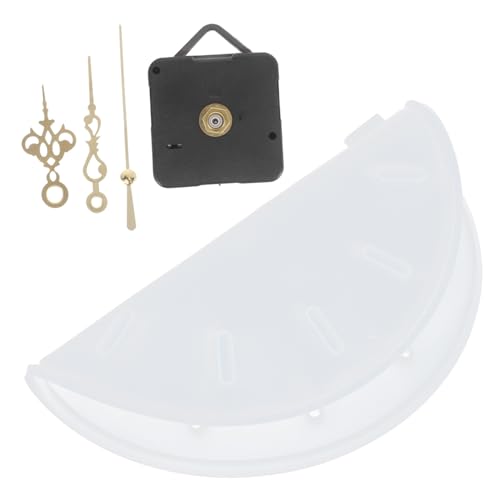 NUOBESTY DIY Uhr Silikonform Rund Große Epoxidharz Form für Uhrmacher mit Uhrzeigern Gold Flexible Reißfeste Uhrplatte Form für Wanduhren Basteln und Reparatur von NUOBESTY