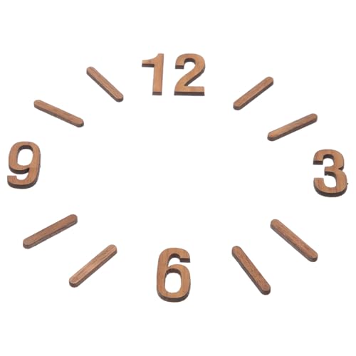 NUOBESTY DIY Wanduhr Ziffern Uhr Ziffern Kit zum Selbermachen Leise Mechanismus Uhr Zahlen für Dekoration Modernes Design Langlebiges Material von NUOBESTY