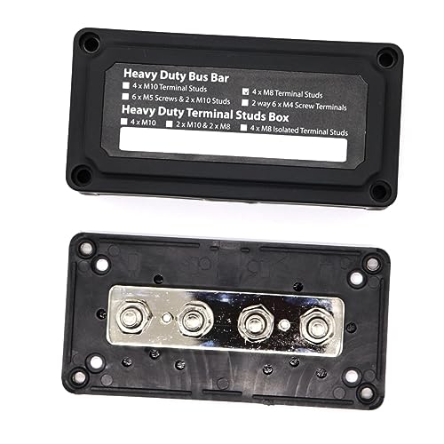 NUOBESTY Dc Sammelschiene für Auto und Boot Hochleistungs Stromverteilungsblock mit Anschlussbolzen Schwarz Robuste Bauweise für Zuverlässige Energieverteilung NUOBESTY Dc Sammelschiene für Auto und Boot Hochleistungs Stromverteilungsblock mit Anschlussbolzen Schwarz Robuste Bauweise für Zuverlässige Energieverteilung von NUOBESTY