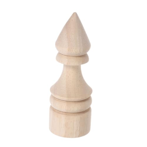 NUOBESTY Dekorative Post Cap Möbel Toppers für Vorhangstangen Flaggenmasten und Bastelprojekte mit Einzigartigem Säulen Design und Feinen Holzschnitzereien für Wohnzimmer und Büro von NUOBESTY