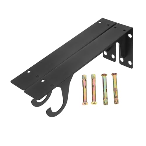 NUOBESTY Dreieckige Stütze Kleiderstangenhalter Wandregal-stützgestell Schwebendes Regal Für Schlafzimmer Schrankstange Regalhalterung Wardrobe Rail Bracket Schwarz Kaltgewalzter Stahl von NUOBESTY