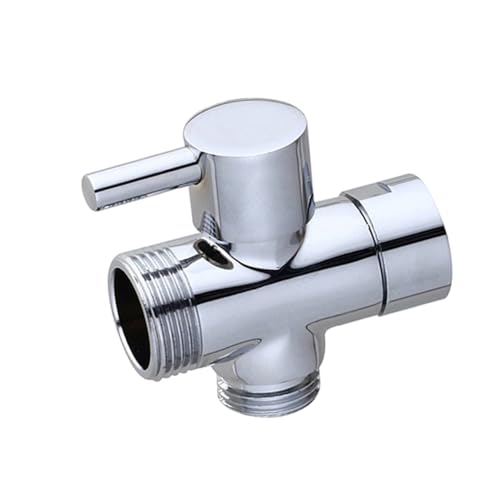 NUOBESTY Duscharm Drei wege Winkelventil aus Messing Verchromt Robust und Langlebig umdrehung Bedienung Einfacher Einbau Geeignet für Handbrause Wasserumstellung von NUOBESTY
