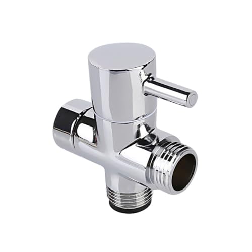 NUOBESTY Eckventil Duscharmatur aus Dickem Kupfer Verchromt Wassersparendes Umschaltventil für Bad Einfache Montage Langlebiger Duschkopfverteiler Silberfarben von NUOBESTY