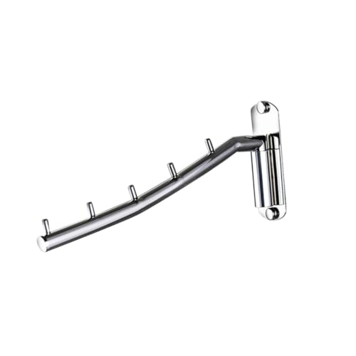 NUOBESTY Edelstahl Wandmontierter Kleiderhaken mit Schwenkbarem Arm Platzsparender Garderobenhaken für Jacken Hüte Handtaschen Robust und Rostfrei für Bad Schlafzimmer Küche von NUOBESTY
