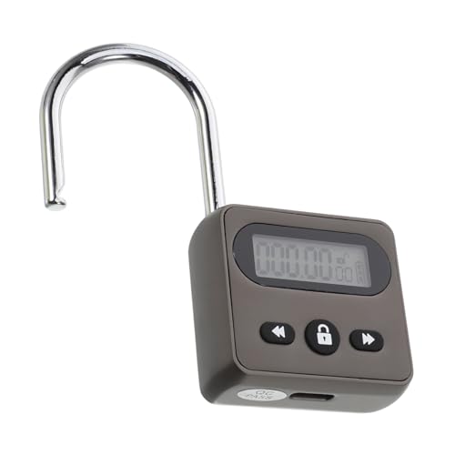 NUOBESTY Elektronisches Metall Timerschloss mit LCD Display Multifunktionales Wiederaufladbares Timer Vorhängeschloss Automatisches Entsperren für Schüler Prüfungsvorbereitung und NUOBESTY Elektronisches Metall Timerschloss mit LCD Display Multifunktionales Wiederaufladbares Timer Vorhängeschloss Automatisches Entsperren für Schüler Prüfungsvorbereitung und von NUOBESTY