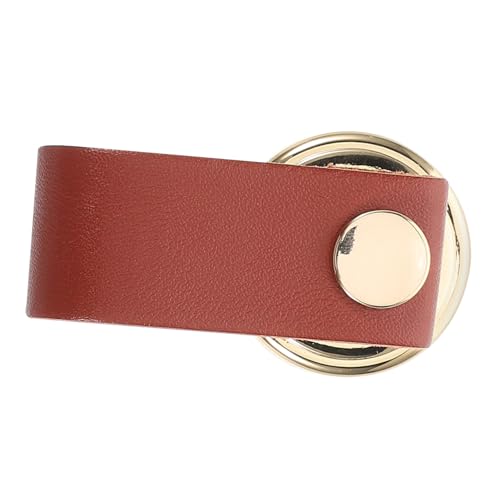 NUOBESTY Fake Leather Möbelgriffe Goldener Zinklegierung Schubladengriffe Einloch Design Für Kleiderschrank Schuhschrank Und Möbel Stilvolle Einfache Montage Möbelbeschläge von NUOBESTY
