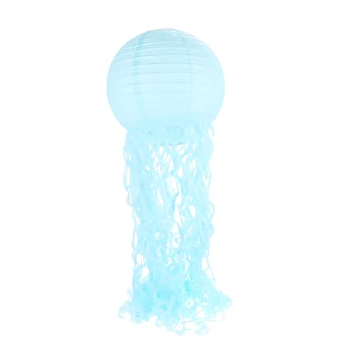 NUOBESTY Faltbare Quallen Papierlaterne Blau Cartoon Form Party Dekoration Kindergeburtstag Mädchen Zimmer Indoor Outdoor Festival Deko Lampion von NUOBESTY