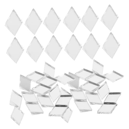 NUOBESTY Glasmosaikfliesen DIY Bastelsteine Dreieckige Mosaikstücke für Handwerk Dekoration Kerzenhalter Heimkunst Kreative Glasteile für Bildrahmen und Wohnraumgestaltung von NUOBESTY