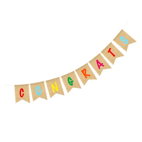 NUOBESTY Graduation Bunting Wimpelkette Bunte Girlande Fahne Partydeko Abschluss Feier Jugendweihe Dekoration für Festliche Atmosphäre von NUOBESTY
