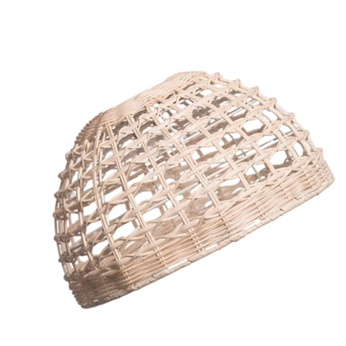 NUOBESTY Hängender Rattan Lampenschirm Handgewebter Lampenschirm für Fassung Stilvolle Deckenlampe für Wohnzimmer Hotel und Restaurant Rustikales Design Wiederverwendbar von NUOBESTY