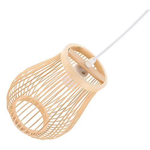 NUOBESTY Handgewebter Kronleuchter Hängelampe Rustikale Rattan Leuchte für Esszimmer Wohnzimmer Sockel NUOBESTY Handgewebter Kronleuchter Hängelampe Rustikale Rattan Leuchte für Esszimmer Wohnzimmer Sockel von NUOBESTY