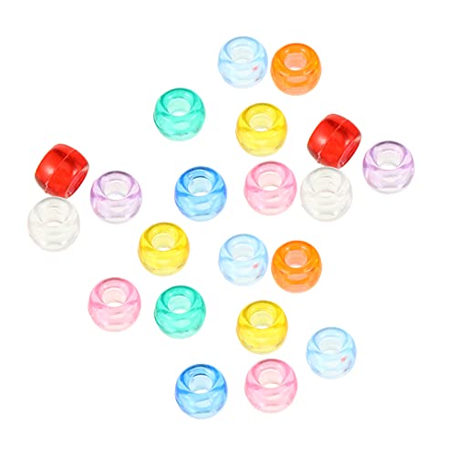 NUOBESTY 1000 Stück Acryl Loch Perlen Selbstgemacht Schmuck Zubehör Für Armbänder Und Halsketten Große Fassperlen Mit Löchern Bunte Bastelperlen Für Schmuckherstellung Haarschmuck von NUOBESTY