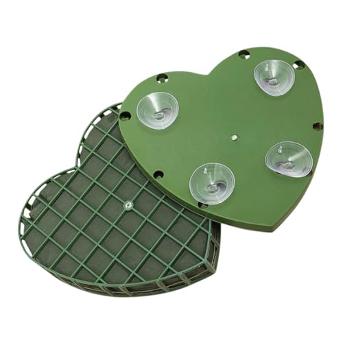 NUOBESTY Herzförmiger Steckschaum mit Saugnapf für Blumengestecke Robustes Steckmoos für Frische Blumen DIY Hochzeitsauto Deko Romantische Autodekoration zum Valentinstag und Engagement von NUOBESTY
