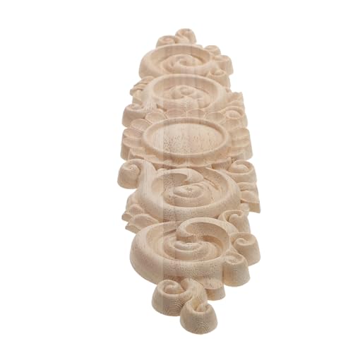 NUOBESTY Holzornament Türschrank Dekor Holz Geschnitzt Applikation Möbelverzierung Langlebig Vielseitig für Wand Möbel Schrank Fenster Kreative DIY Dekoration von NUOBESTY